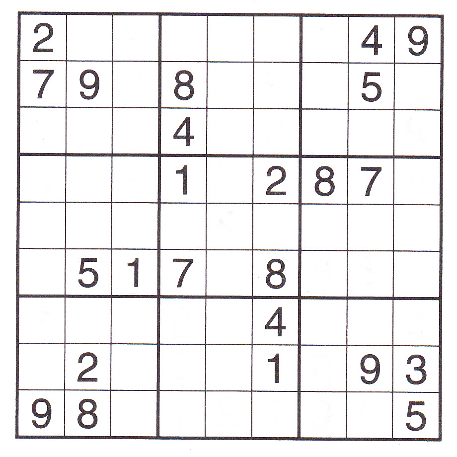 large printable easy sudoku puzzle