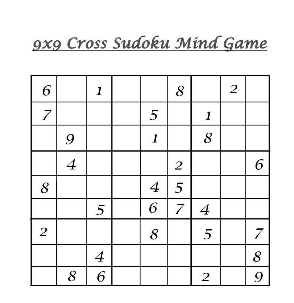 9X9 Cross Sudoku 11