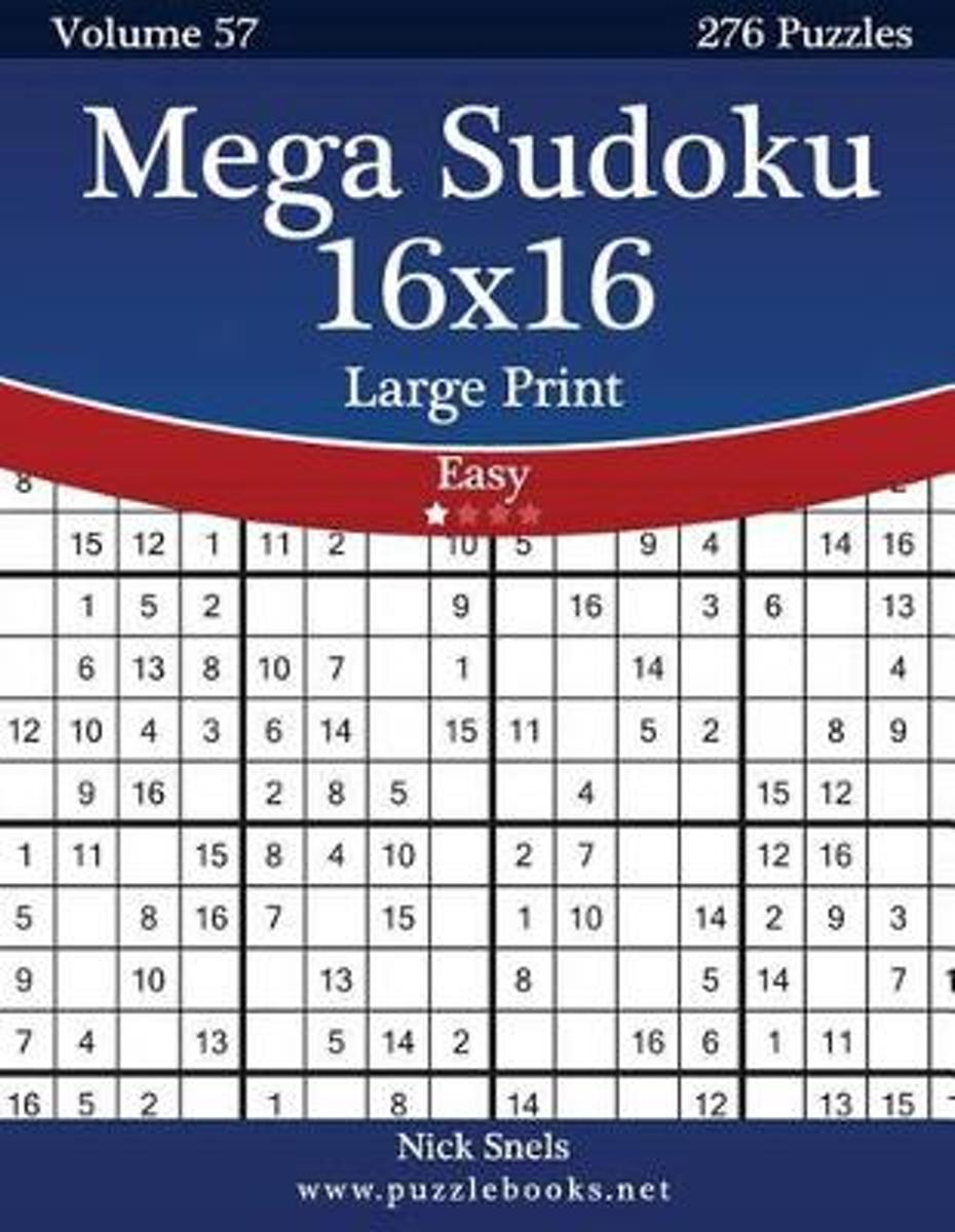 Bol | Mega Sudoku 16X16 Large Print - Easy - Volume 57