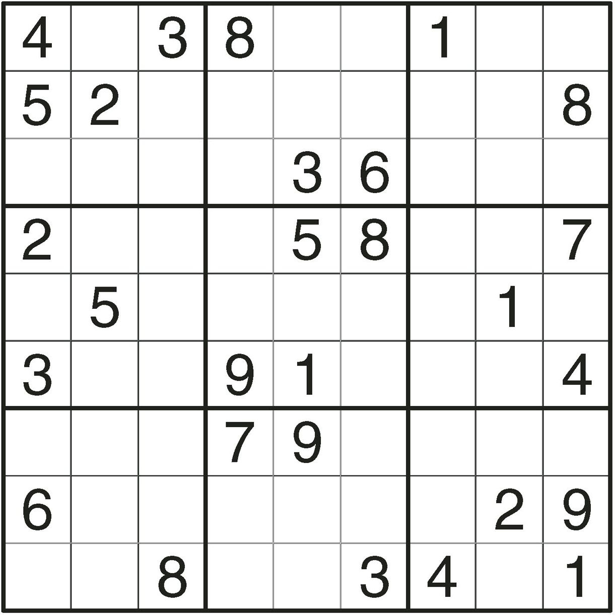 free easy sudoku printable