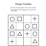 Easy Shapes Sudoku For Kindergarteners | Fun Math Worksheets