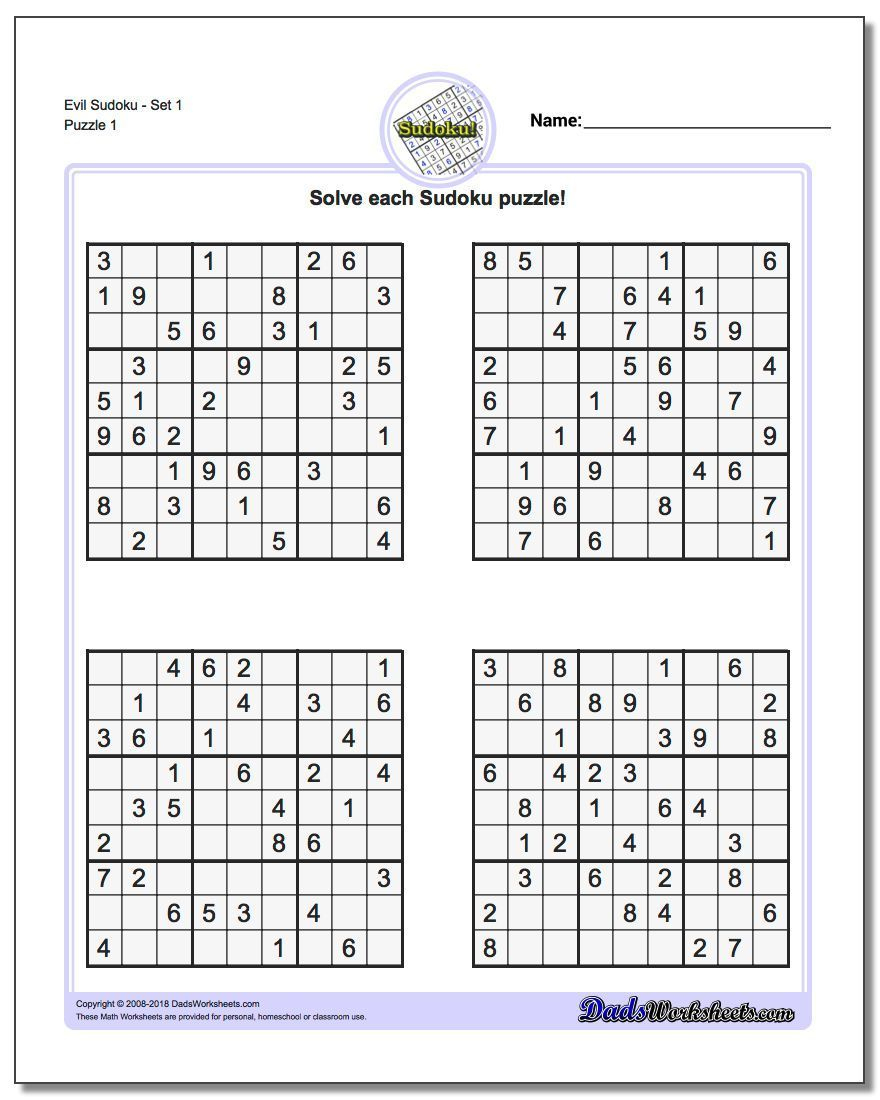 Evil Sudoku Are A Special Set Of Puzzles With A Minimal