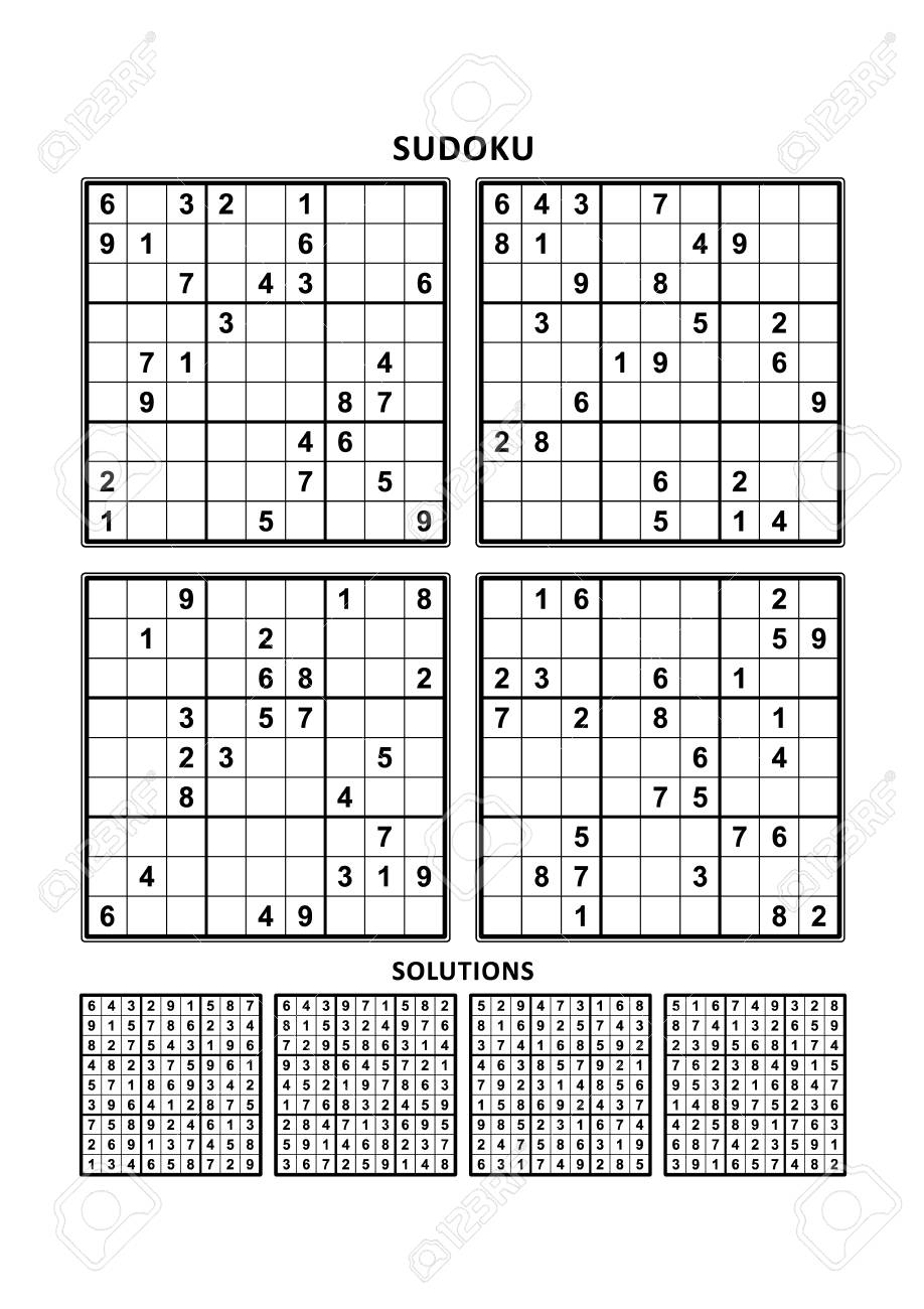 Four Sudoku Puzzles Of Comfortable (Easy, Yet Not Very Easy)..