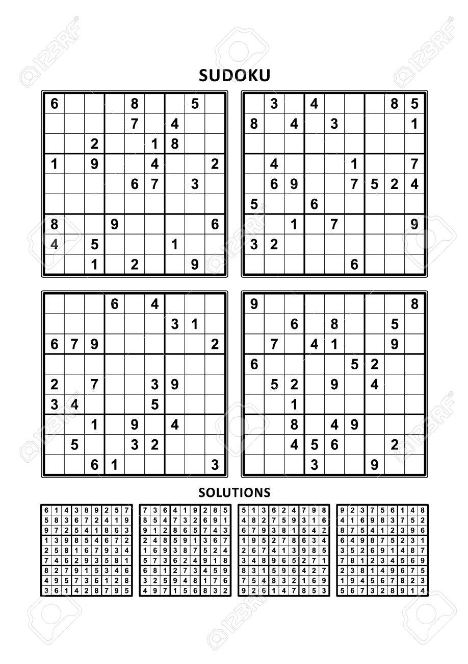 Four Sudoku Puzzles Of Comfortable (Easy, Yet Not Very Easy)..