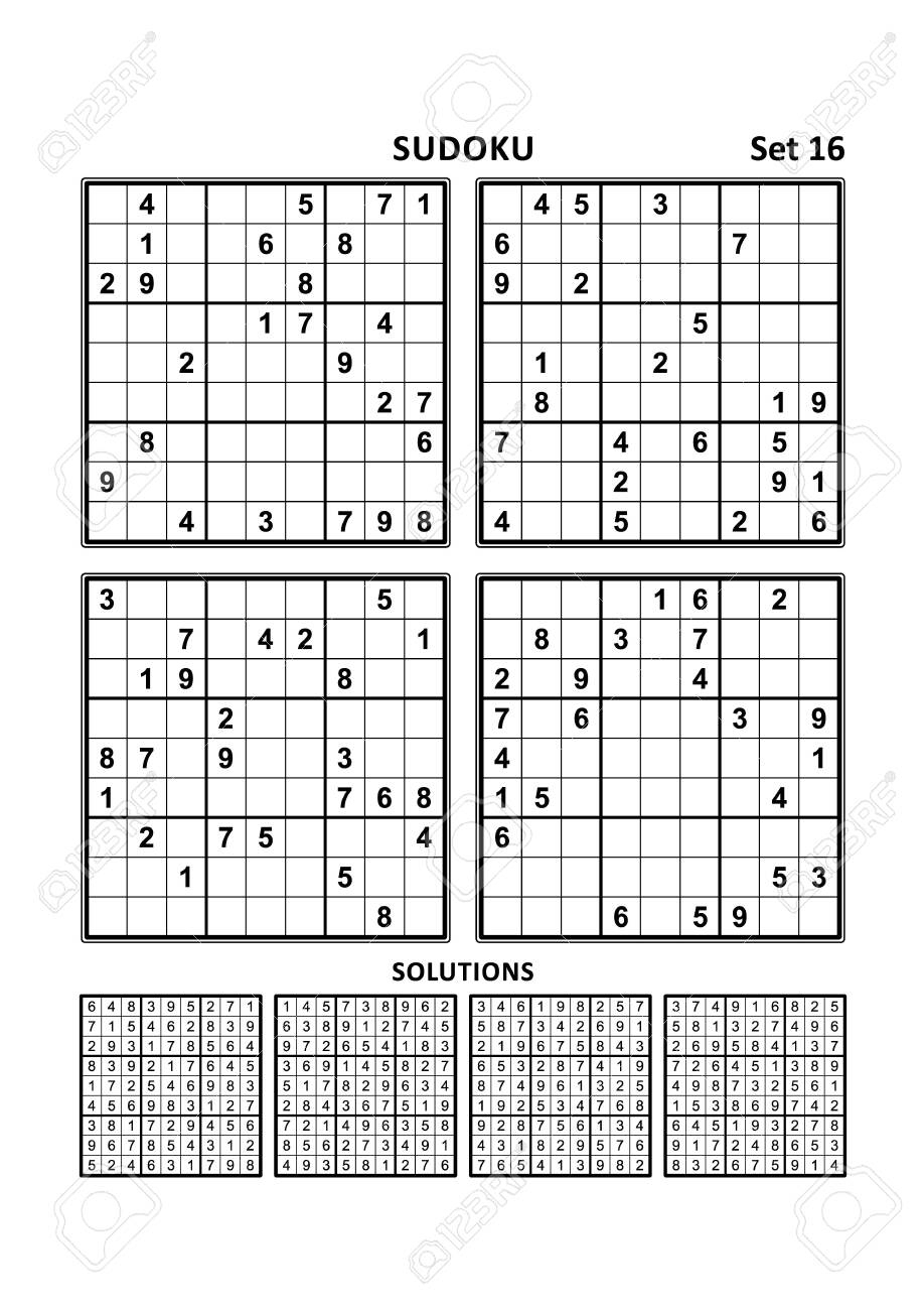 Four Sudoku Puzzles Of Comfortable (Easy, Yet Not Very Easy)..