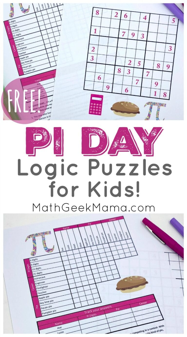Free Pi Day Logic Puzzles | Free Homeschool Deals ©