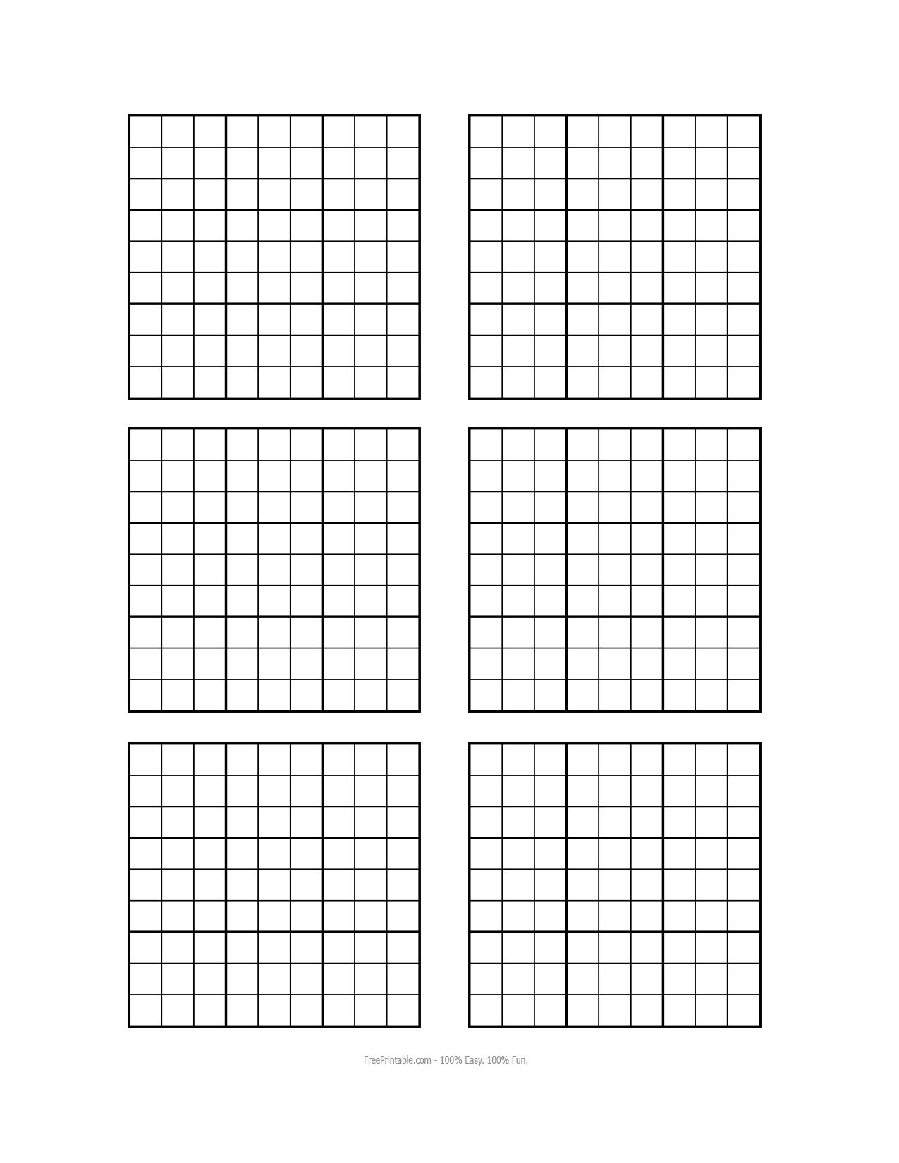 Printable Sudoku Sheets Blank Sudoku Printable