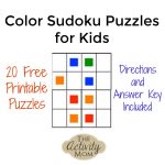 Free Printable Color Sudoku Puzzles For Kids | Puzzles For