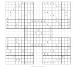 Free Printable Samurai Sudoku Puzzles | Puzzel, Spellen