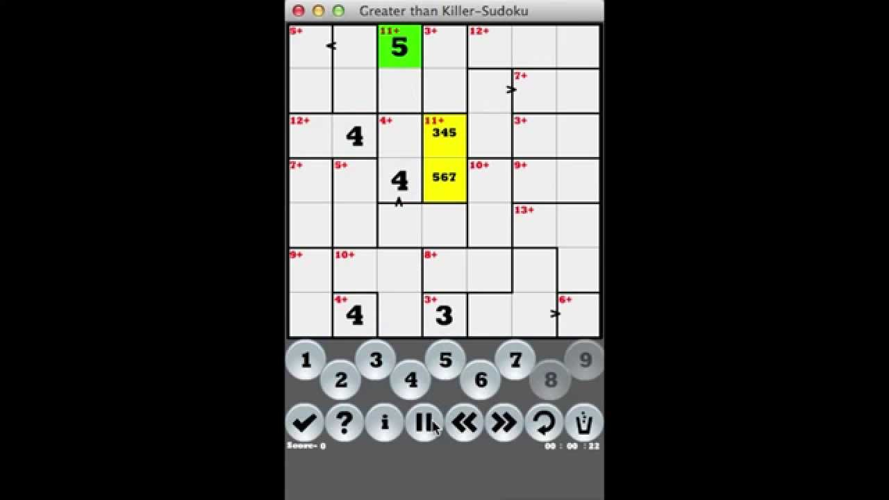 &amp;#039;greater Than Killer Sudoku&amp;#039; On Ios And Android