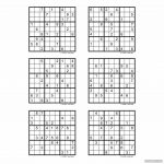 Hard Sudoku Printable 6 Per Page   Printabler