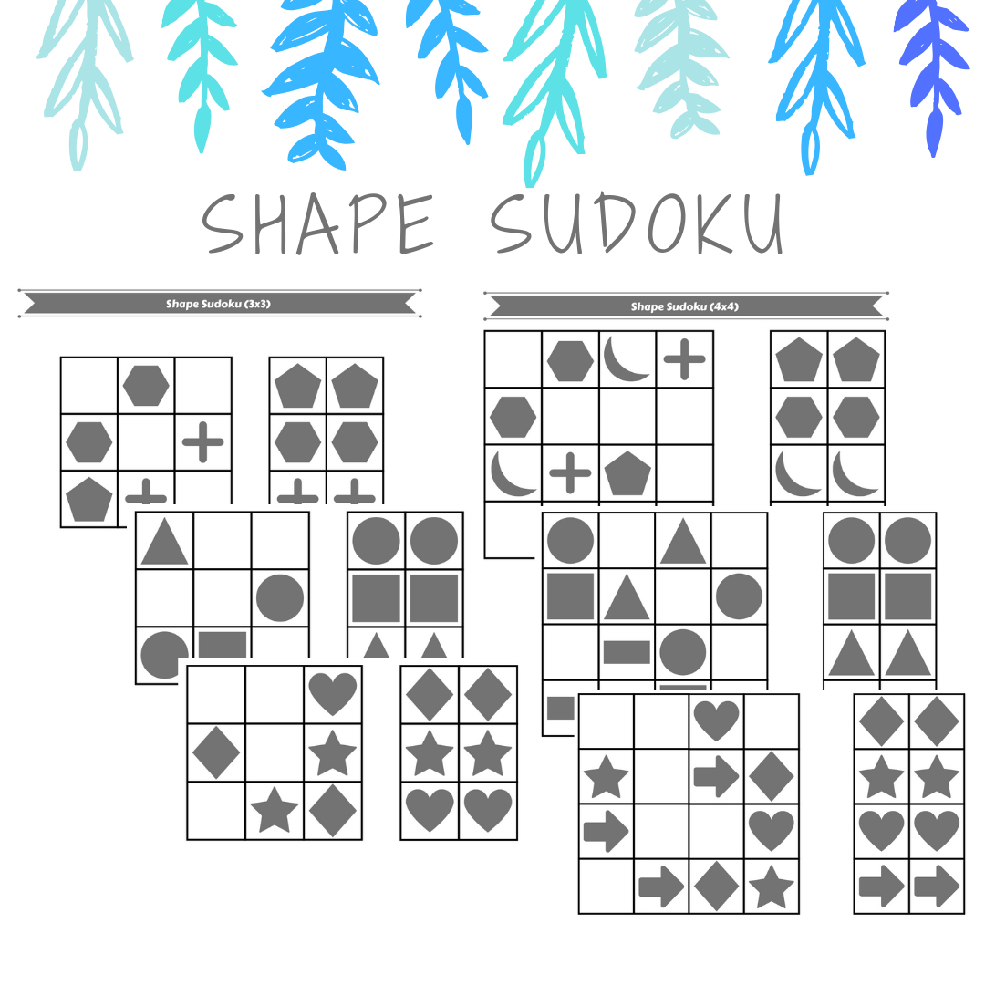 Hi, Here Are A Classic Game Sudoku, With Shapes. Free Pdf