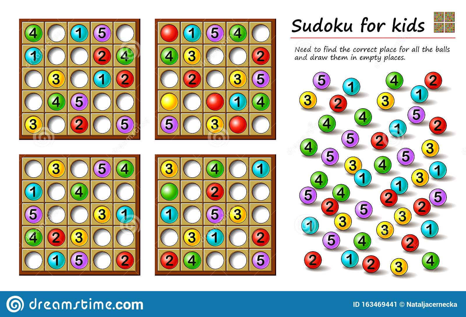 Logical Puzzle Game For Children And Adults. Sudoku For Kids