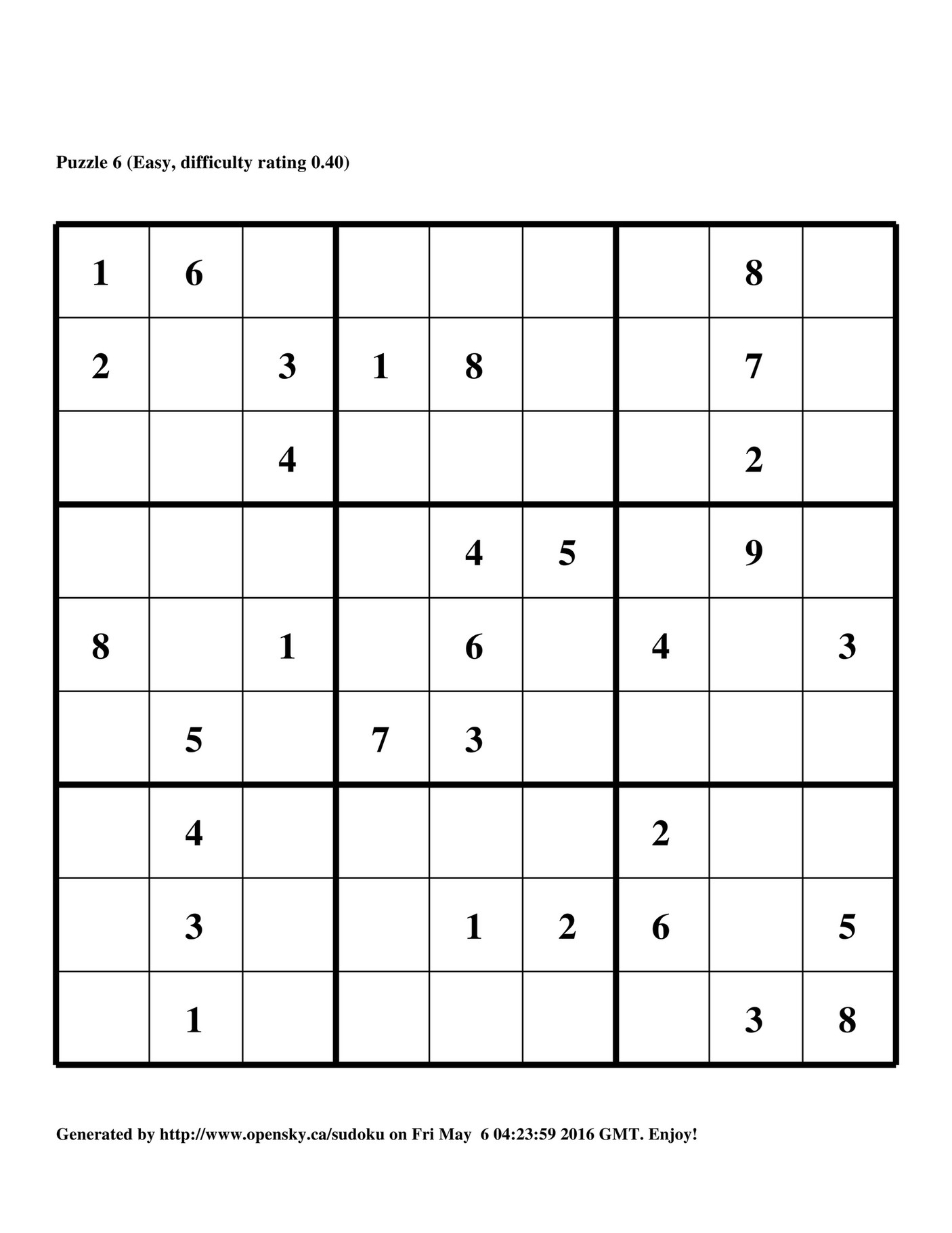 My Publications - Easy Sudoku, Vol. 1 - Page 4-5 - Created