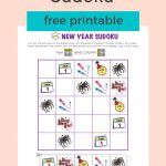 New Year Picture Sudoku | New Year Pictures, Education