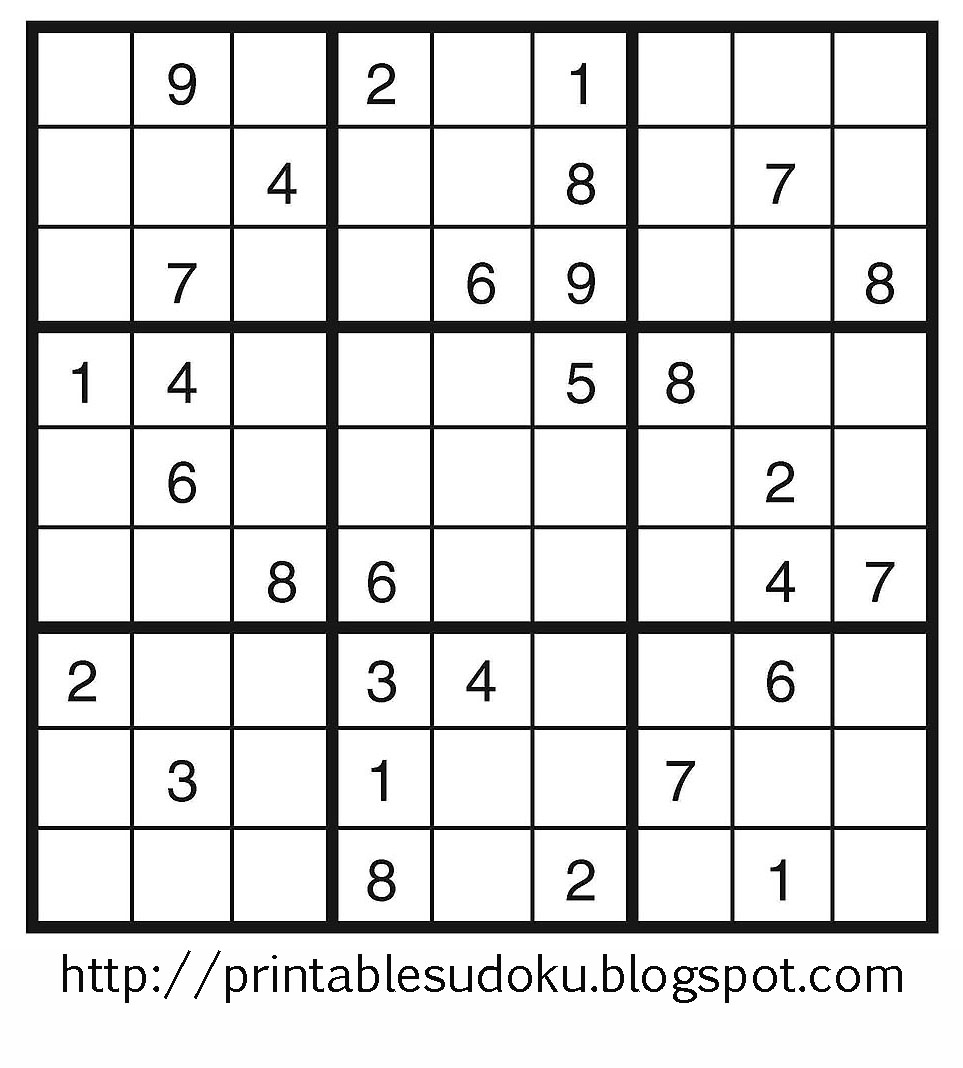 free printable sudoku puzzles medium