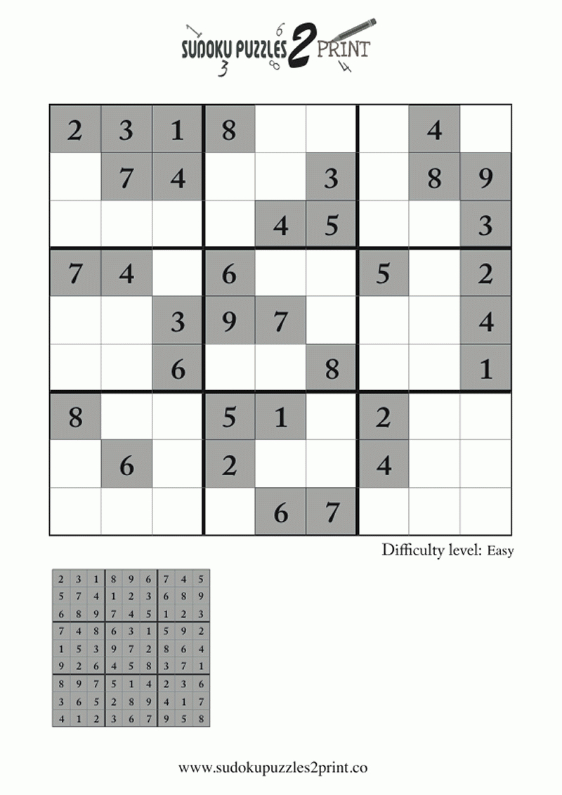 Sudoku Printable With The Answer - Yahoo Image Search Results