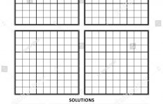 Sudoku Puzzle Blank Template Four Grids Stock Image