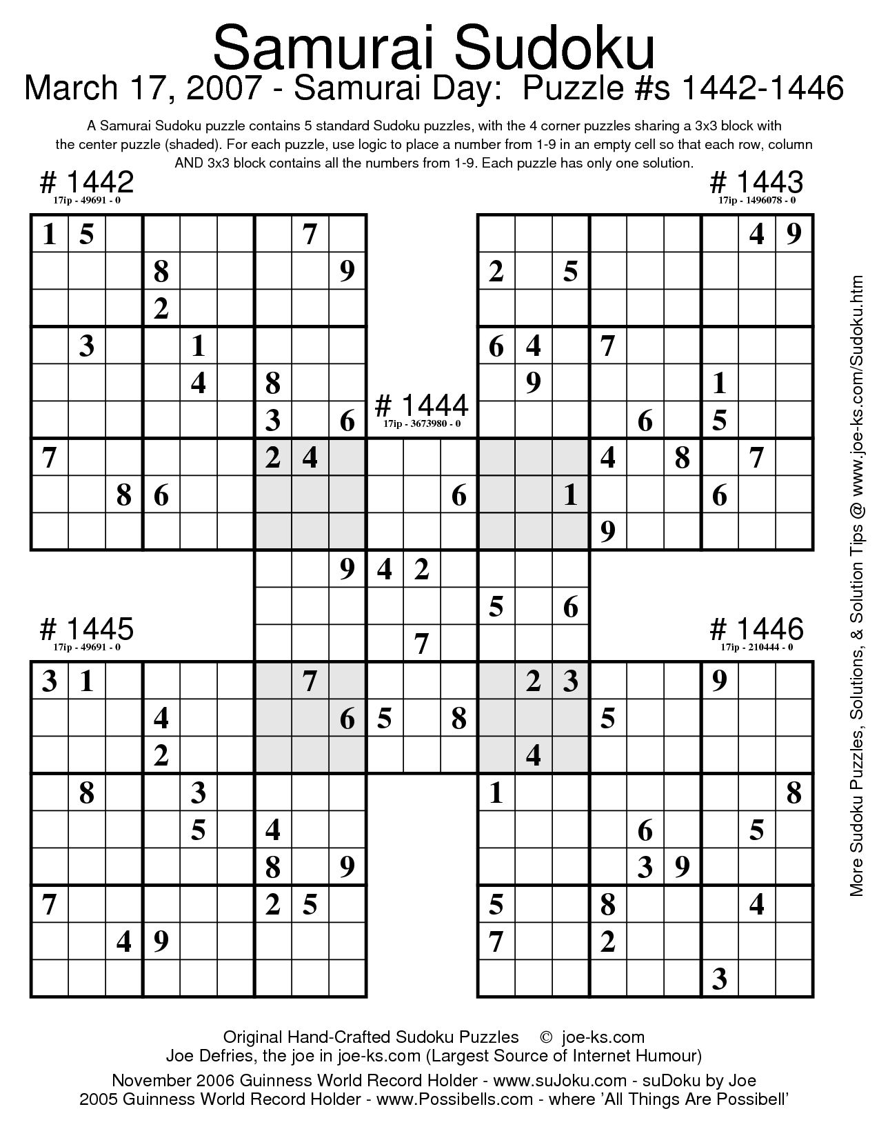 Sudoku Puzzles | Document Sample | Sudoku Puzzles, Sudoku