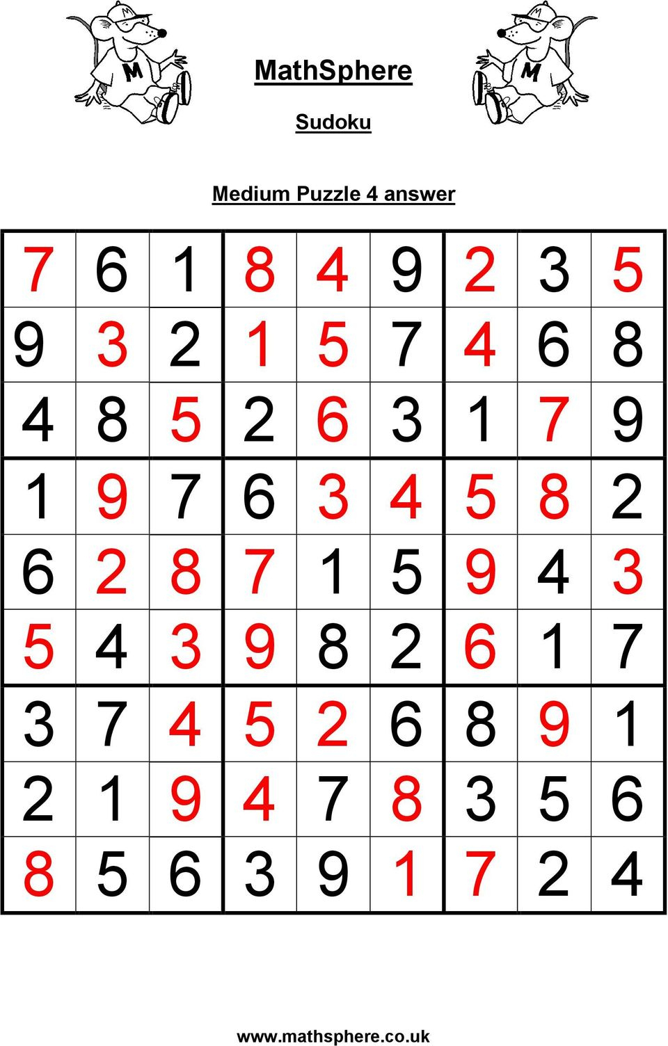 Sudoku Puzzles: Medium - Pdf Free Download