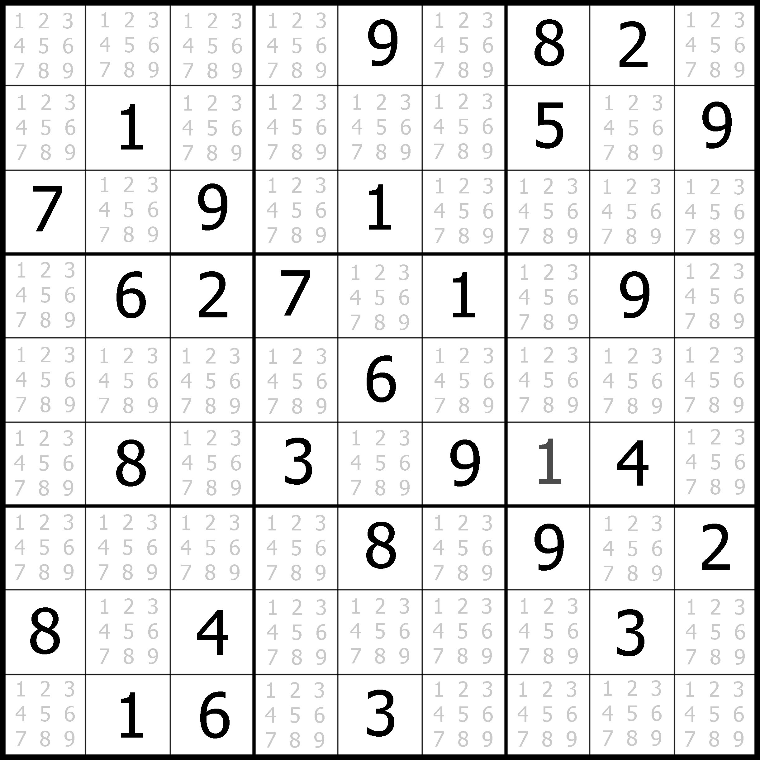 free printable very easy sudoku puzzles