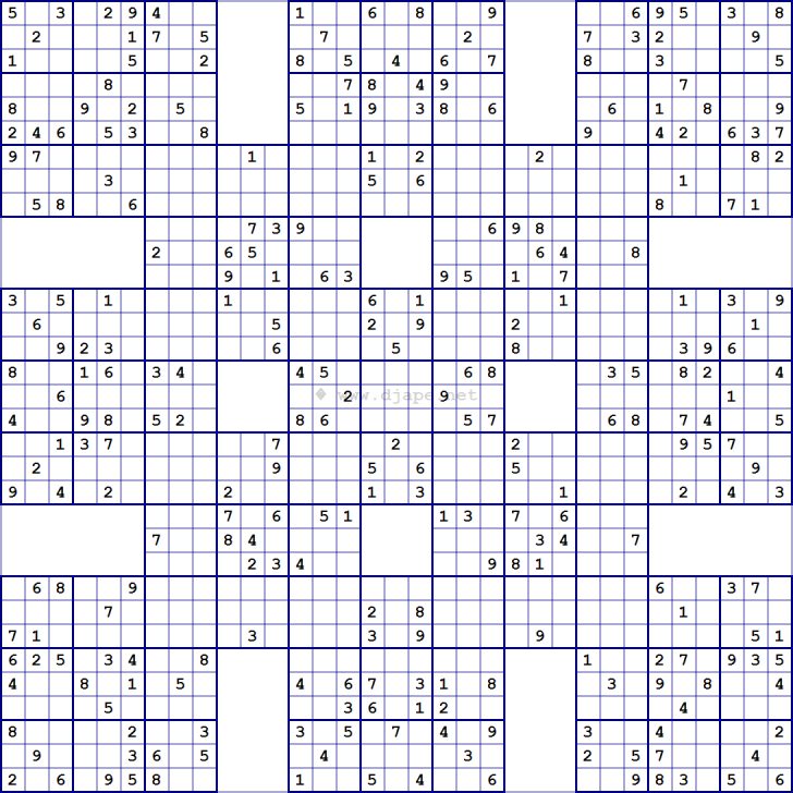 super-samurai-sudoku-13-grids-sudoku-printable