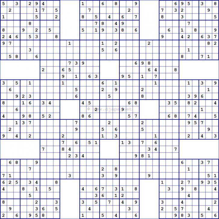 super-samurai-sudoku-13-grids-college-ideas-sudoku-sudoku-printable