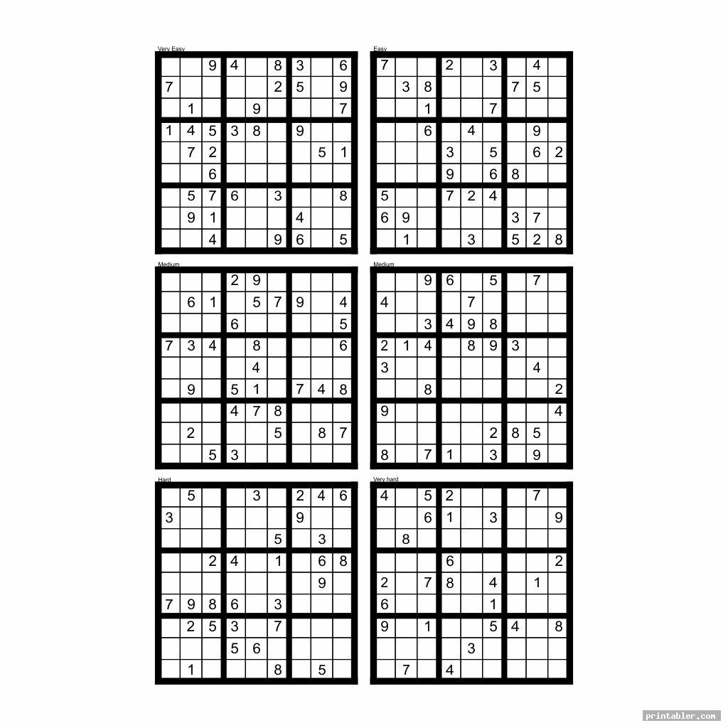 printable sudoku easy for a4