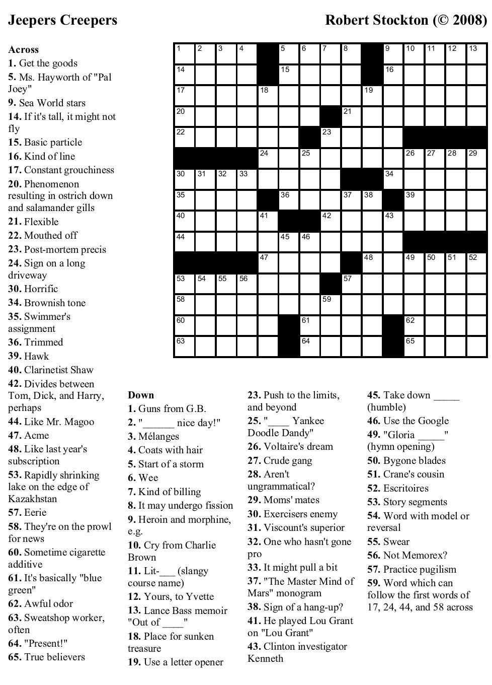 Usa Today Printable Crossword | Printable Crossword Puzzles