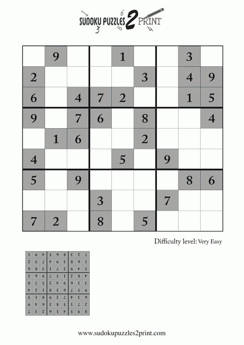 free printable very easy sudoku puzzles