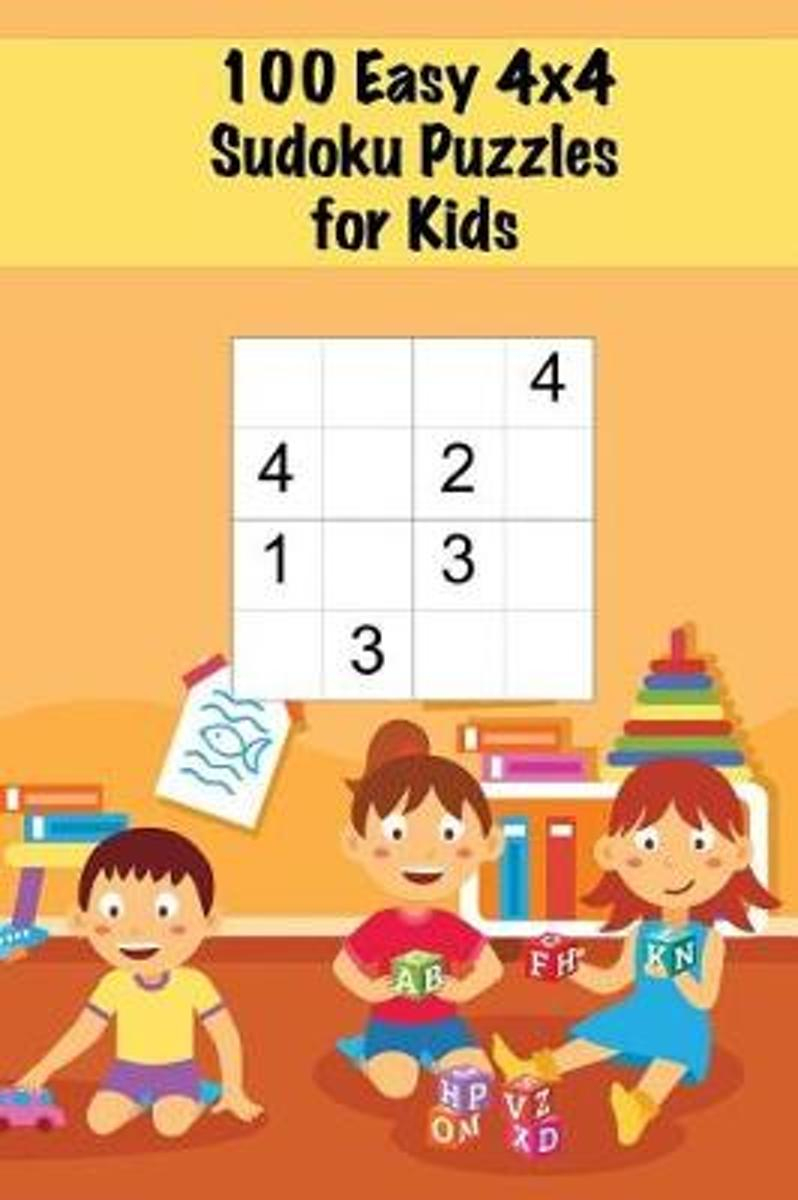 100 Easy 4X4 Sudoku Puzzles For Kids