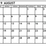 August 2019 Printable Calendar Pdf And Word | Printable