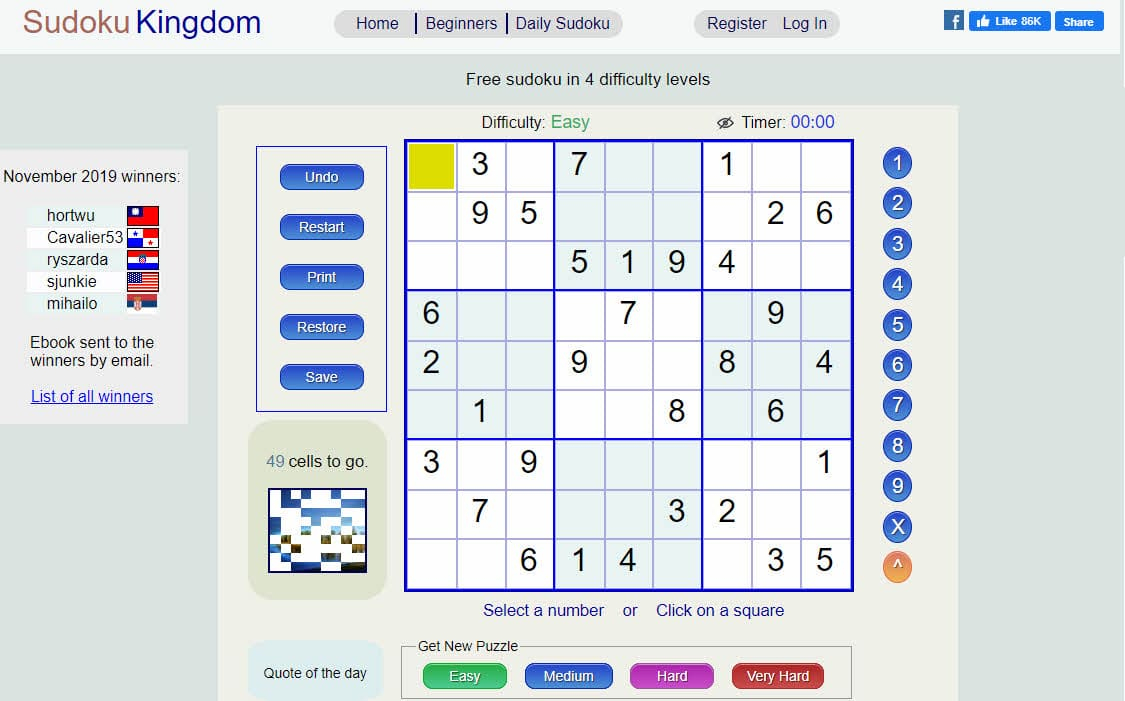 sudoku online games free