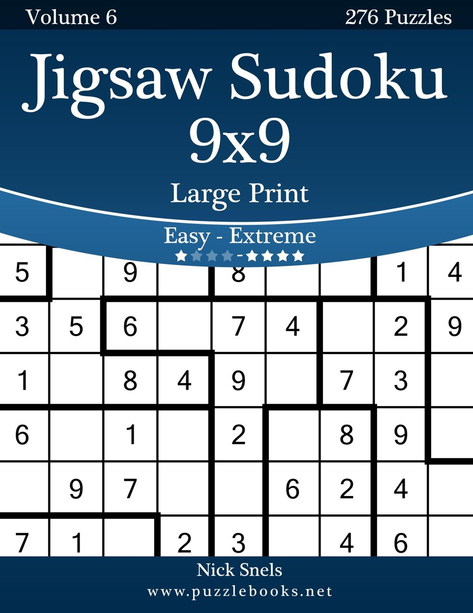 Bol | Jigsaw Sudoku 9X9 Large Print - Easy To Extreme