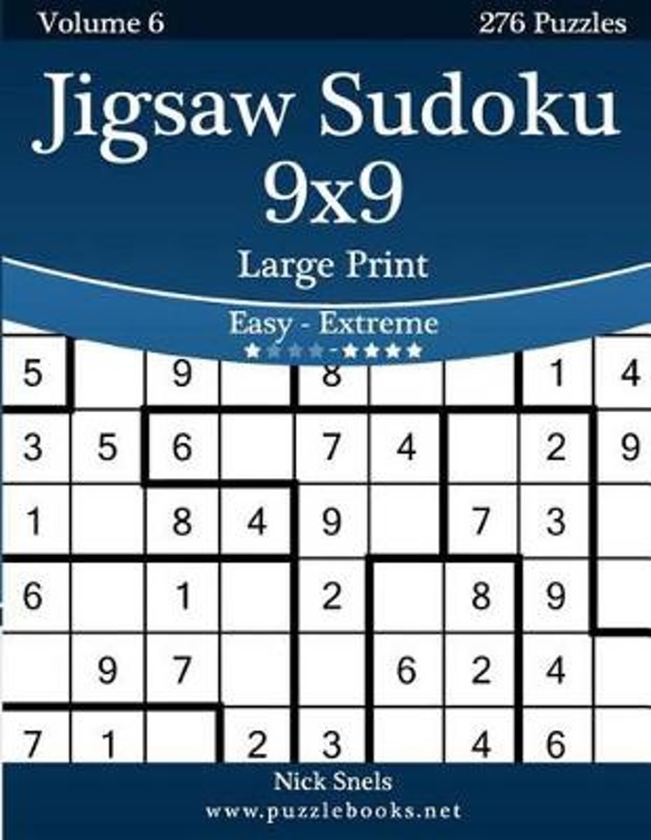 Bol | Jigsaw Sudoku 9X9 Large Print - Easy To Extreme