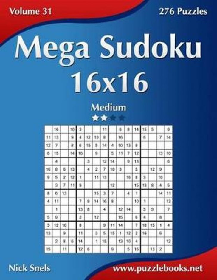 bol mega sudoku 16x16 medium volume 31 276