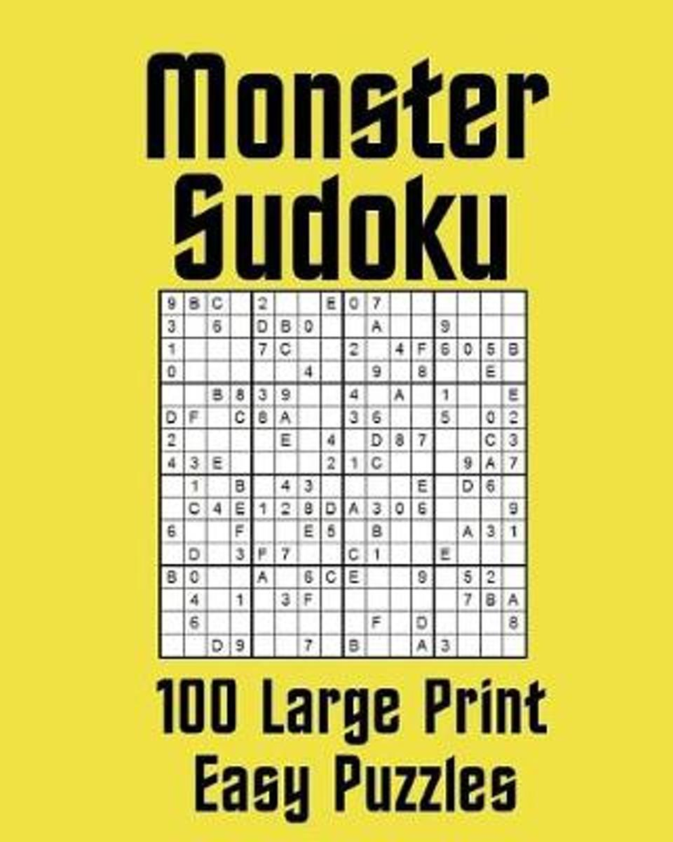 Bol | Monster Sudoku 100 Large Print Easy Puzzles, Kit