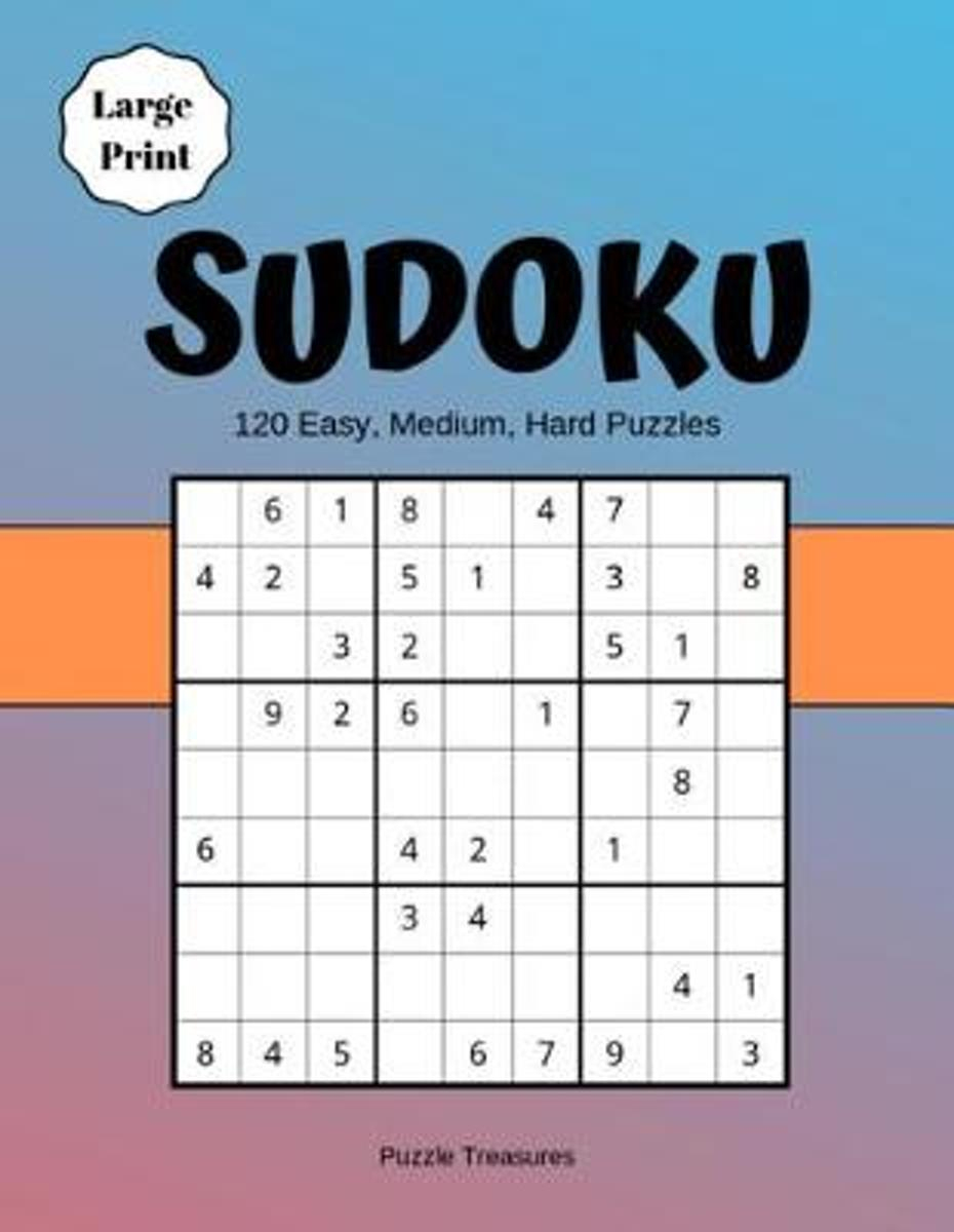 Bol | Sudoku Large Print 120 Easy, Medium And Hard | Sudoku Printable