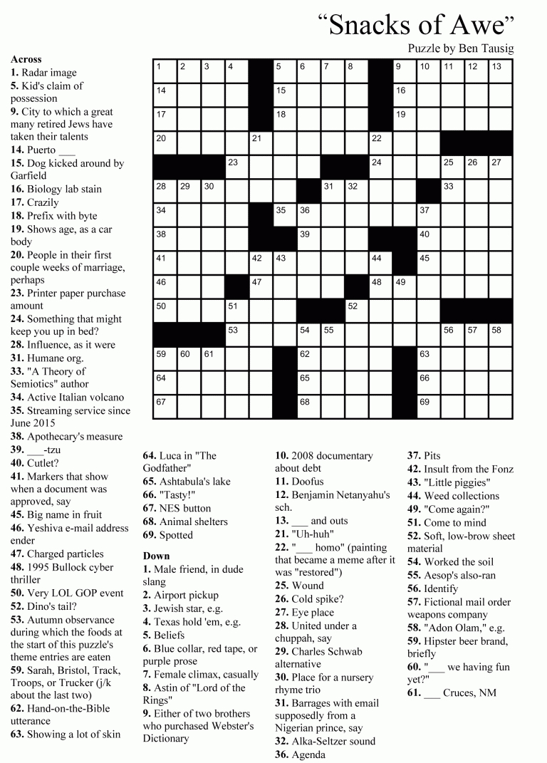 Crossword Puzzles For Adults | Crossword Puzzles, Printable