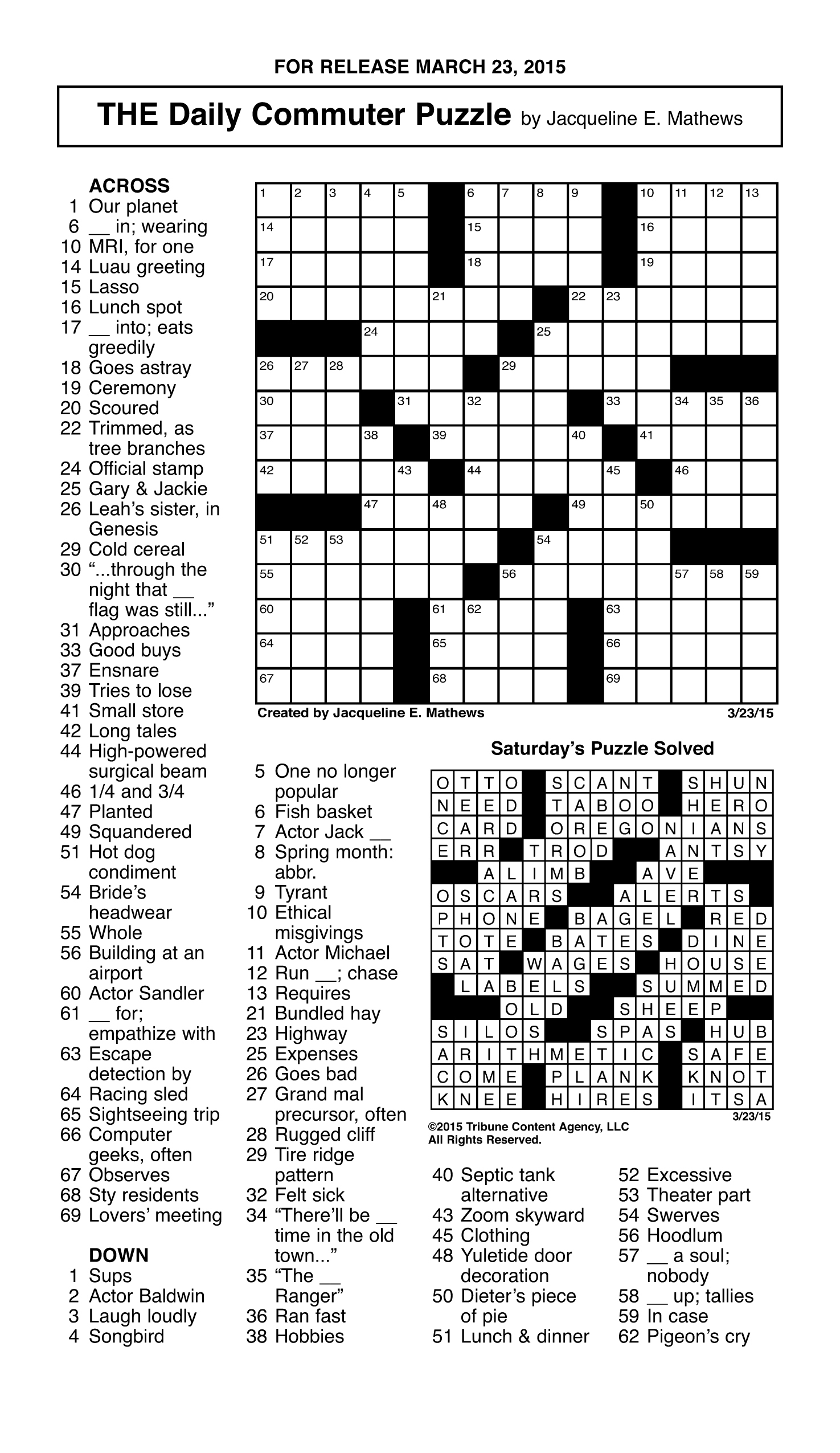 Crosswords Archives | Tribune Content Agency