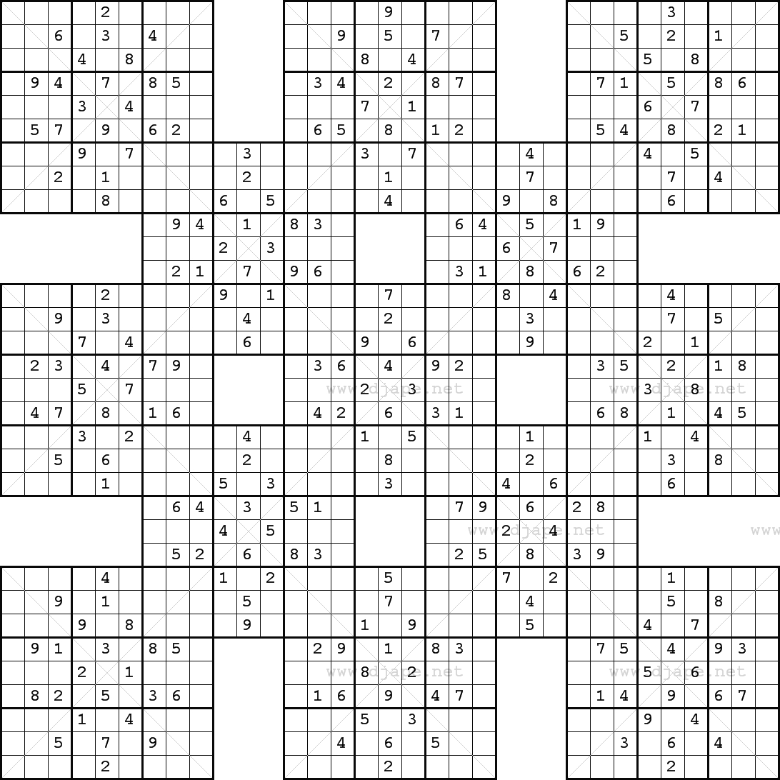 Double Harakiri Sudoku X