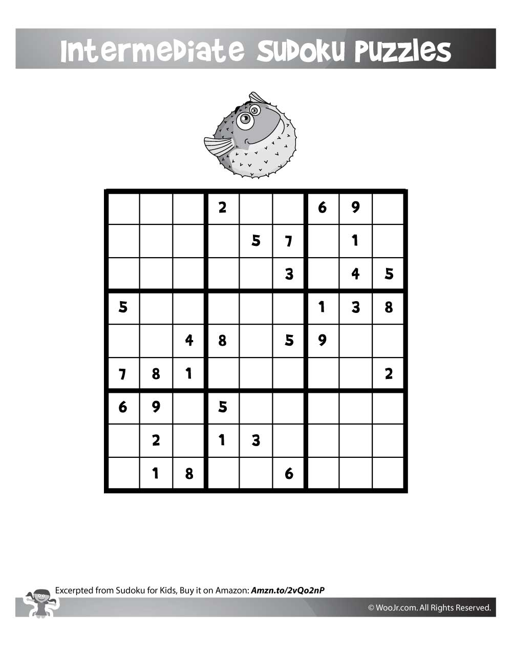 Easy 9X9 Sudoku Puzzles | Woo! Jr. Kids Activities