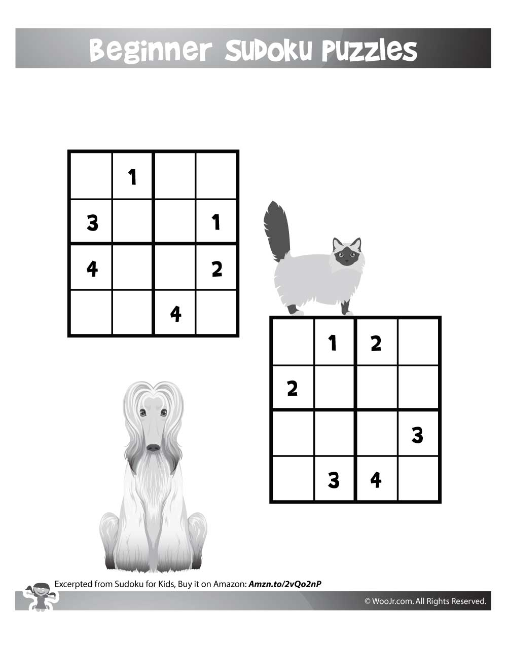 Easy Beginner Sudoku Puzzles For Kids | Woo! Jr. Kids Activities