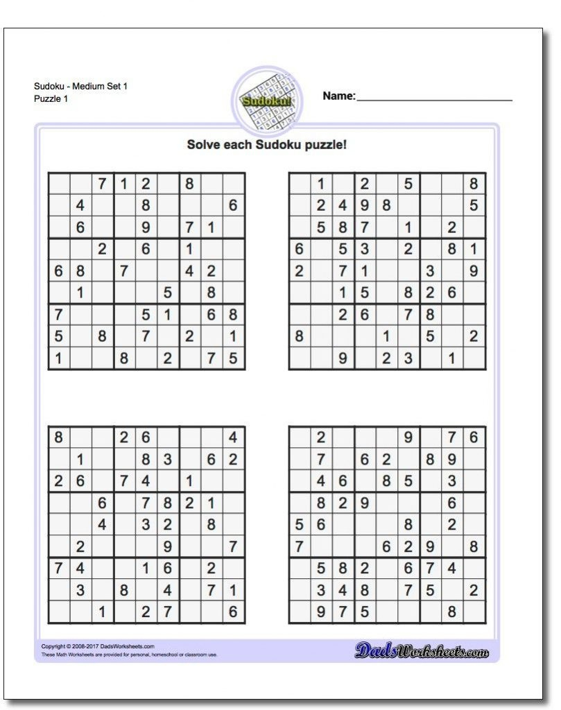 Easy Printable Sudoku - Tomope.zaribanks.co