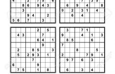 Four Sudoku Puzzles Of Comfortable (Easy, Yet Not Very Easy)..
