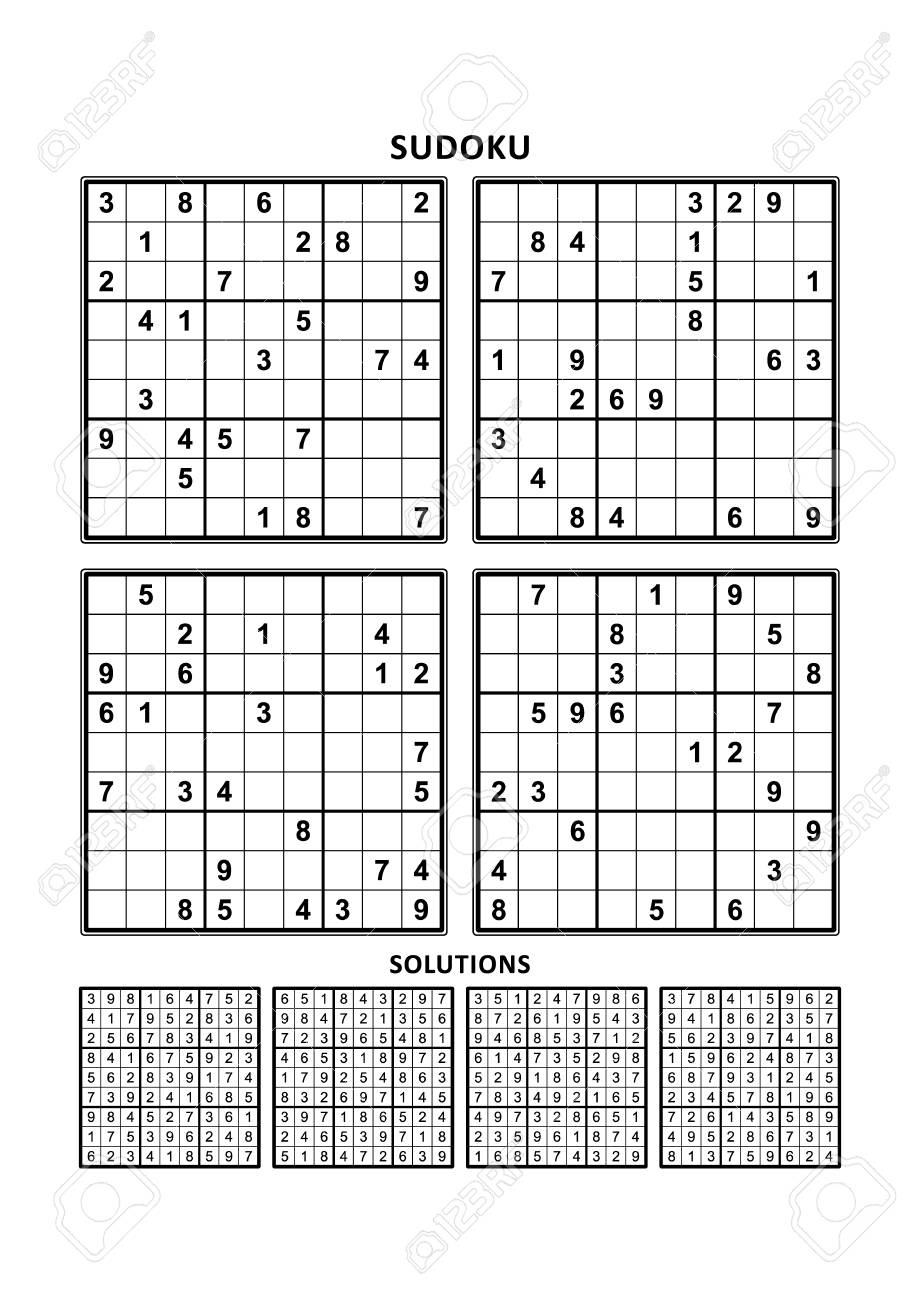 Four Sudoku Puzzles Of Comfortable (Easy, Yet Not Very Easy)..