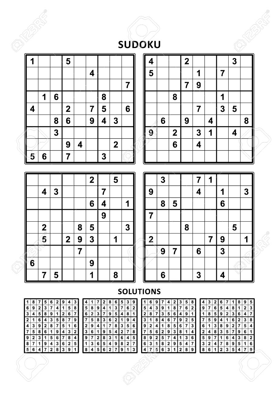 Four Sudoku Puzzles Of Comfortable (Easy, Yet Not Very Easy)..