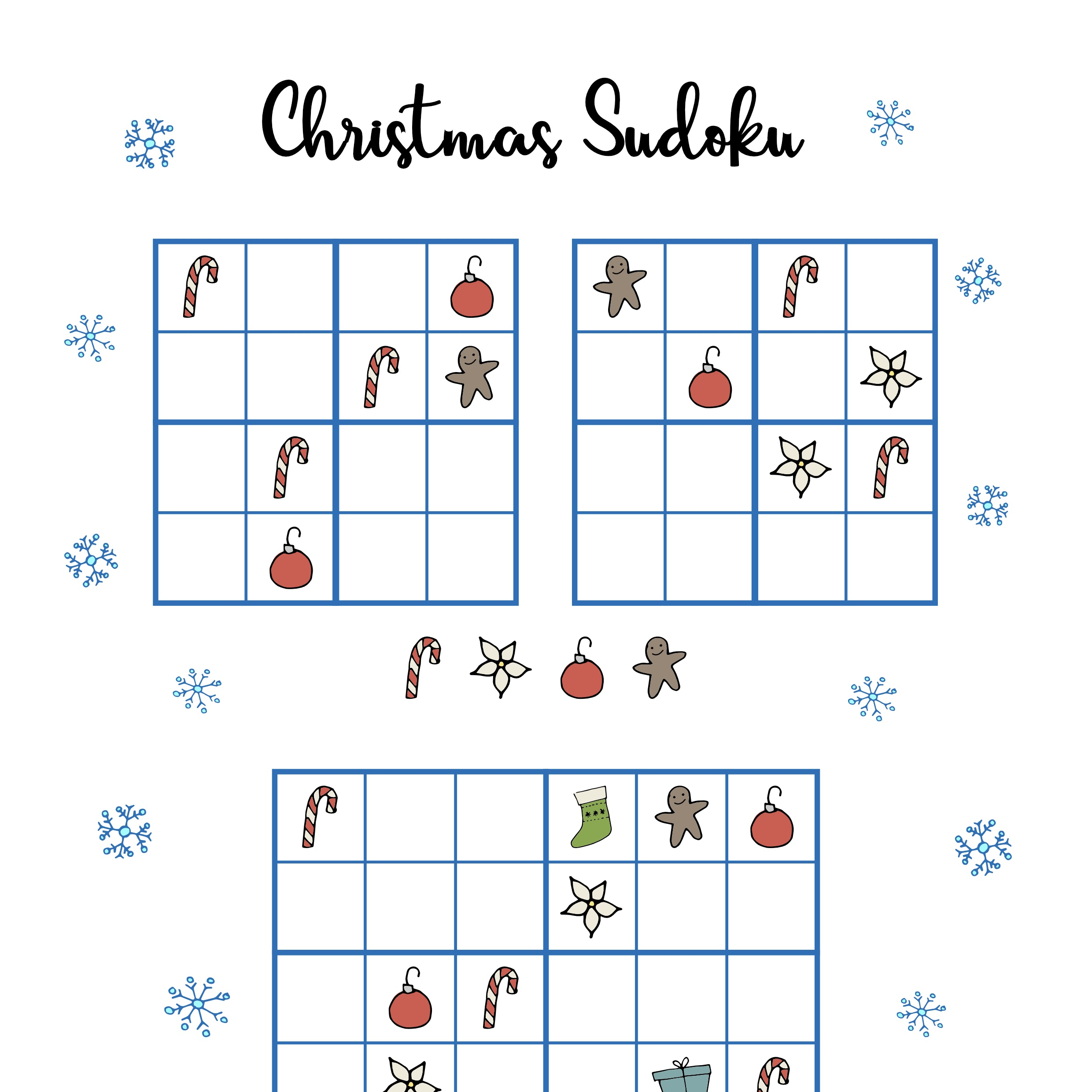 printable sudoku puzzles for christmas