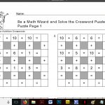 Free Downloadable Addition Crossword Puzzles To Engage