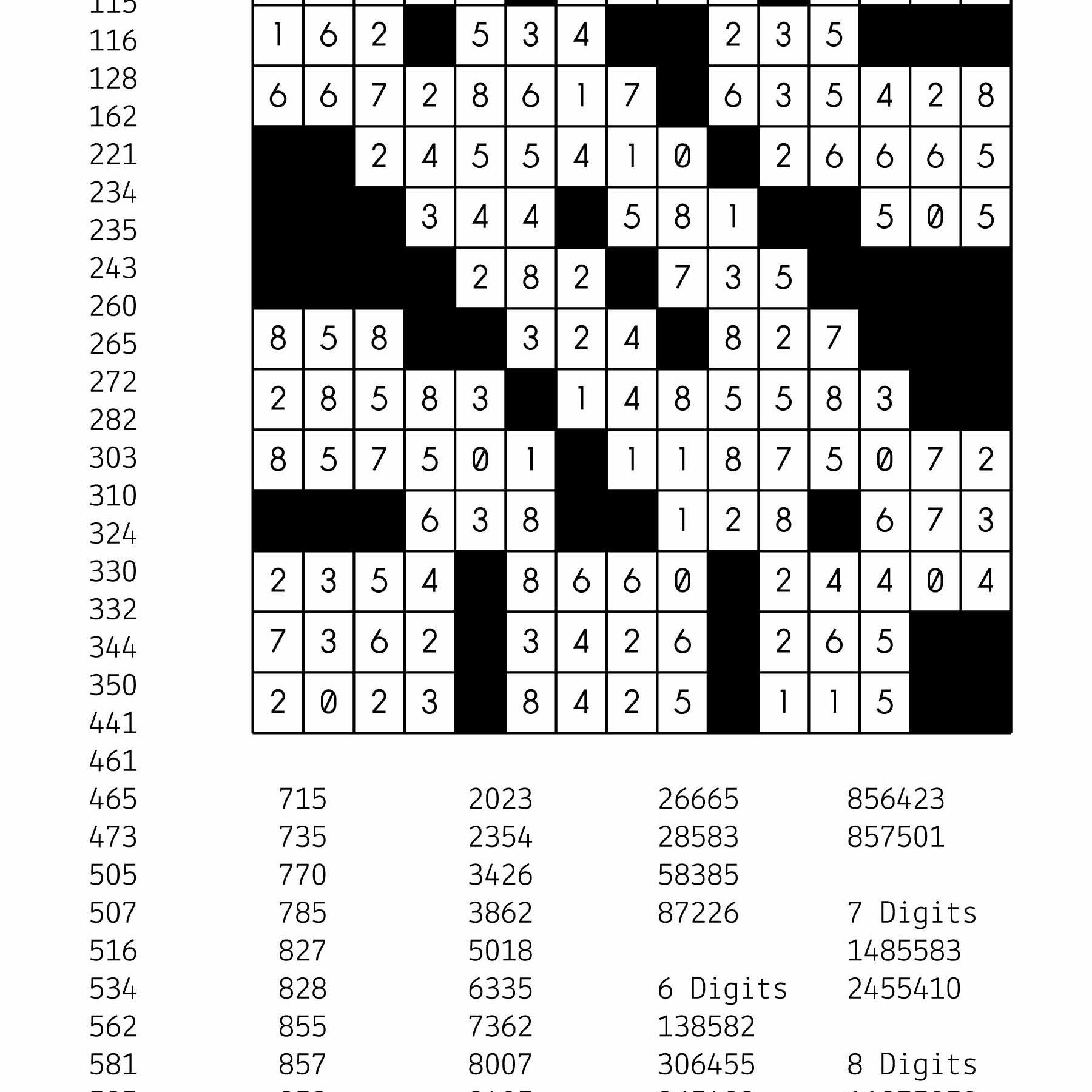 Free Downloadable Number Fill In Puzzle - # 001 - Get Yours